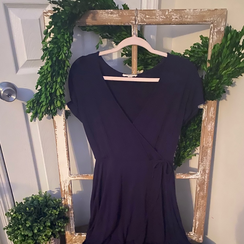 Navy wrap dress